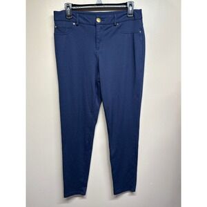INC International Concepts Navy Blue Stretch Slim Leg Pants Womens Size 12